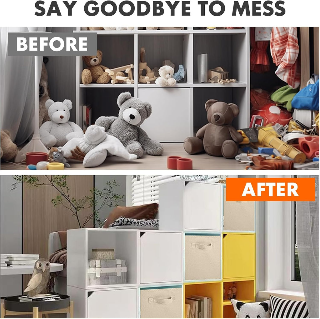 Storage Bins, Foldable Fabric Storage Cubes
