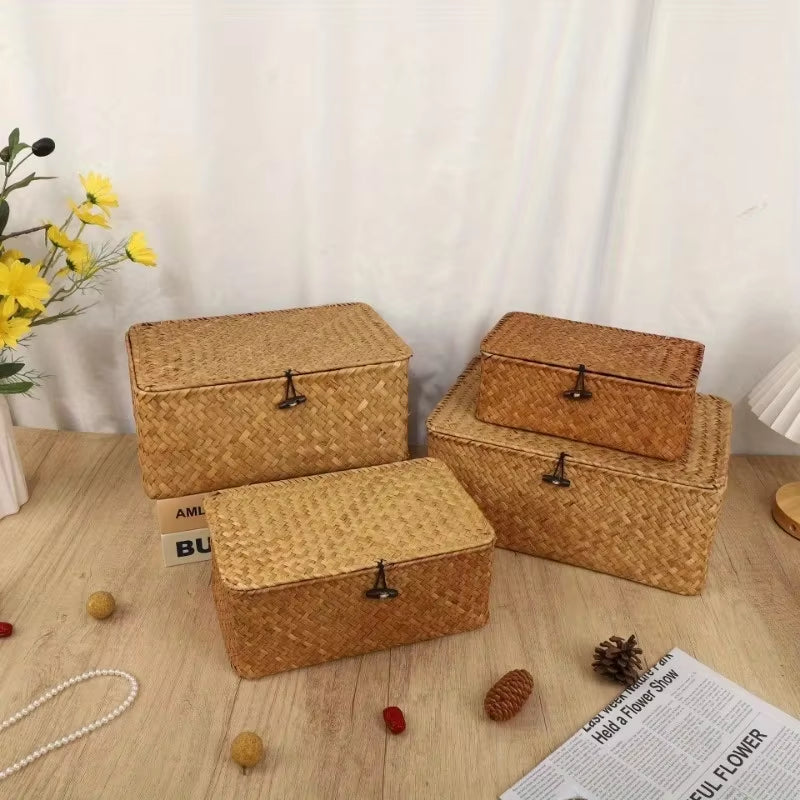 Straw Woven Vintage Storage Basket