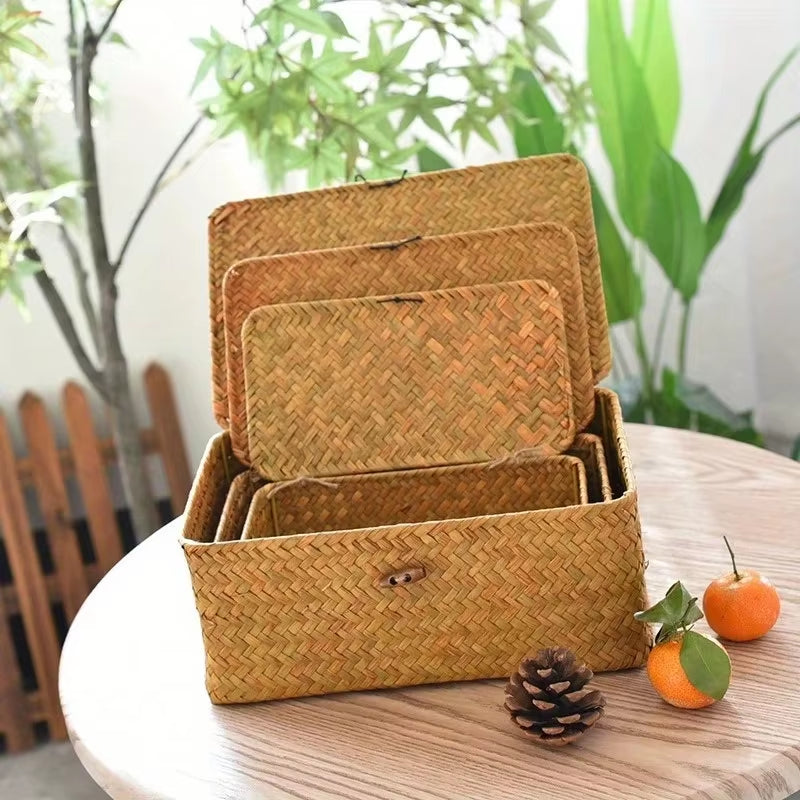 Straw Woven Vintage Storage Basket