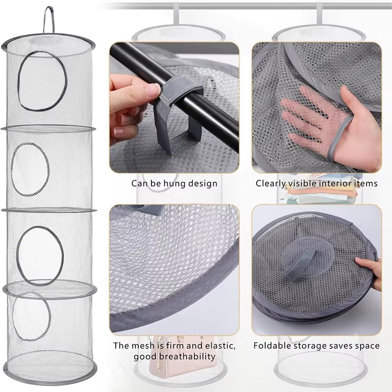 Hanging toiletries mesh bag