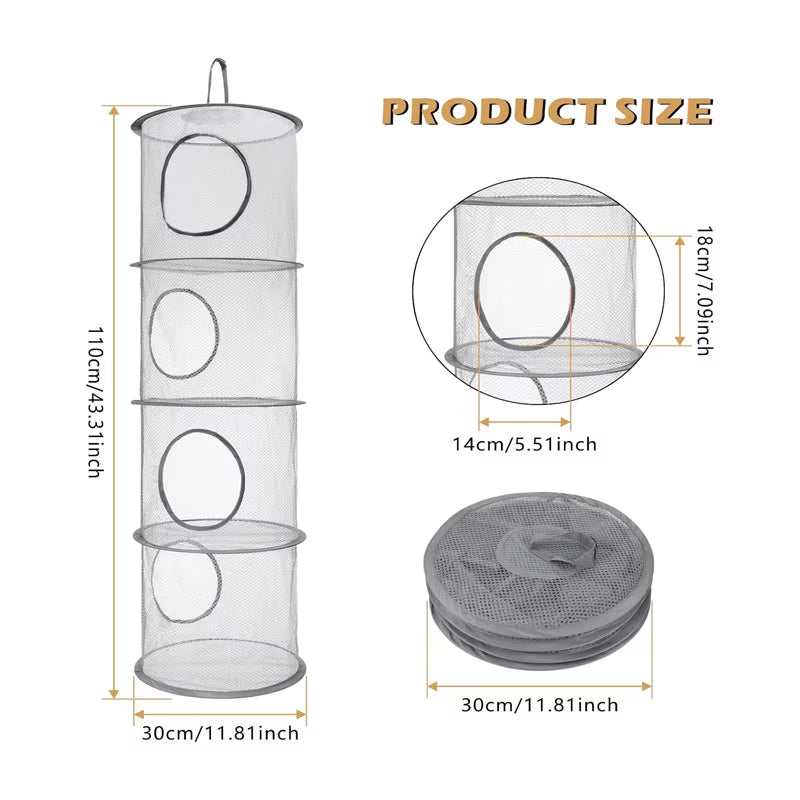 Hanging toiletries mesh bag