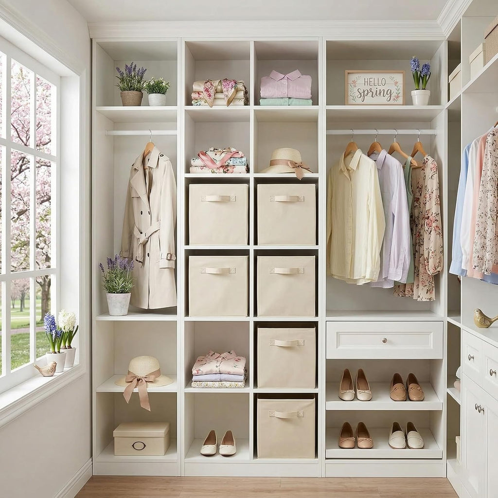 Storage Bins, Foldable Fabric Storage Cubes