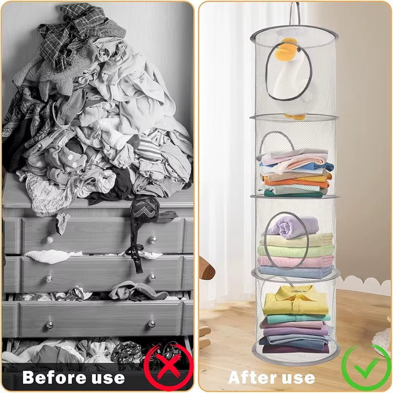 Hanging toiletries mesh bag