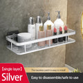 Bathroom Suction Storage Rack Stainless Steel