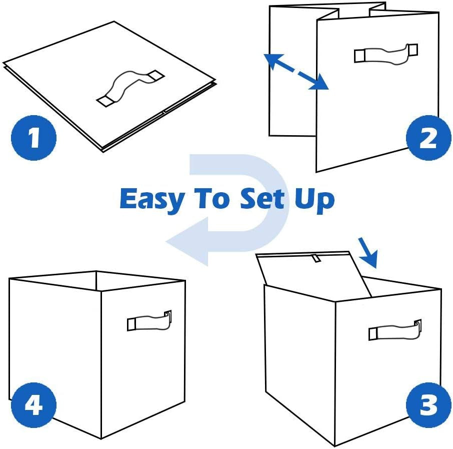 Storage Bins, Foldable Fabric Storage Cubes
