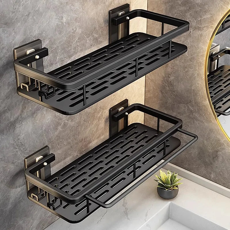Bathroom Suction Storage Rack Stainless Steel
