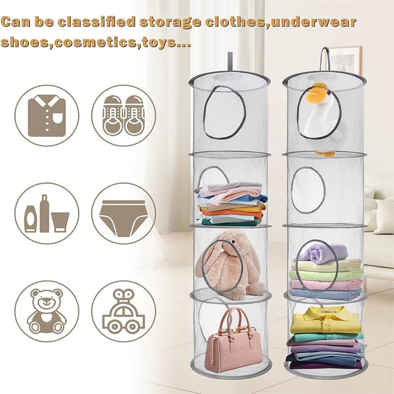 Hanging toiletries mesh bag
