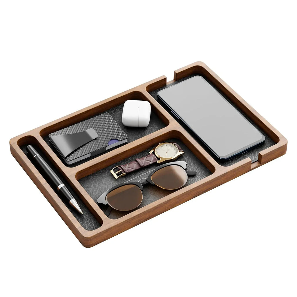 Wooden Office Desktop Storage Box 