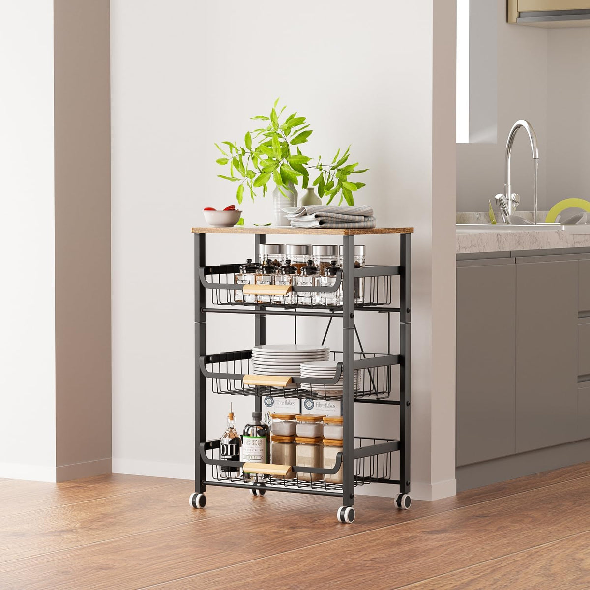 4-Layer Basket, White