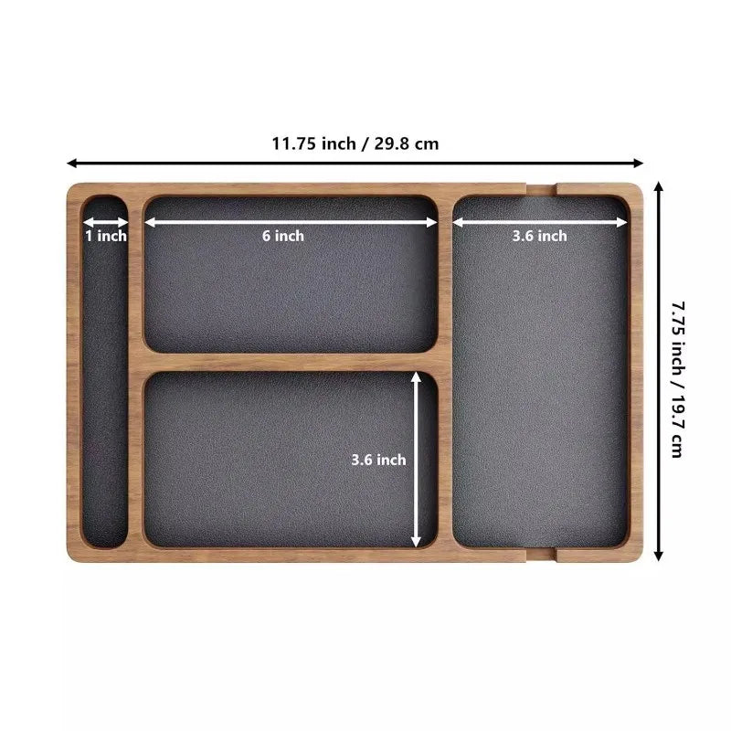 Wooden Office Desktop Storage Box 